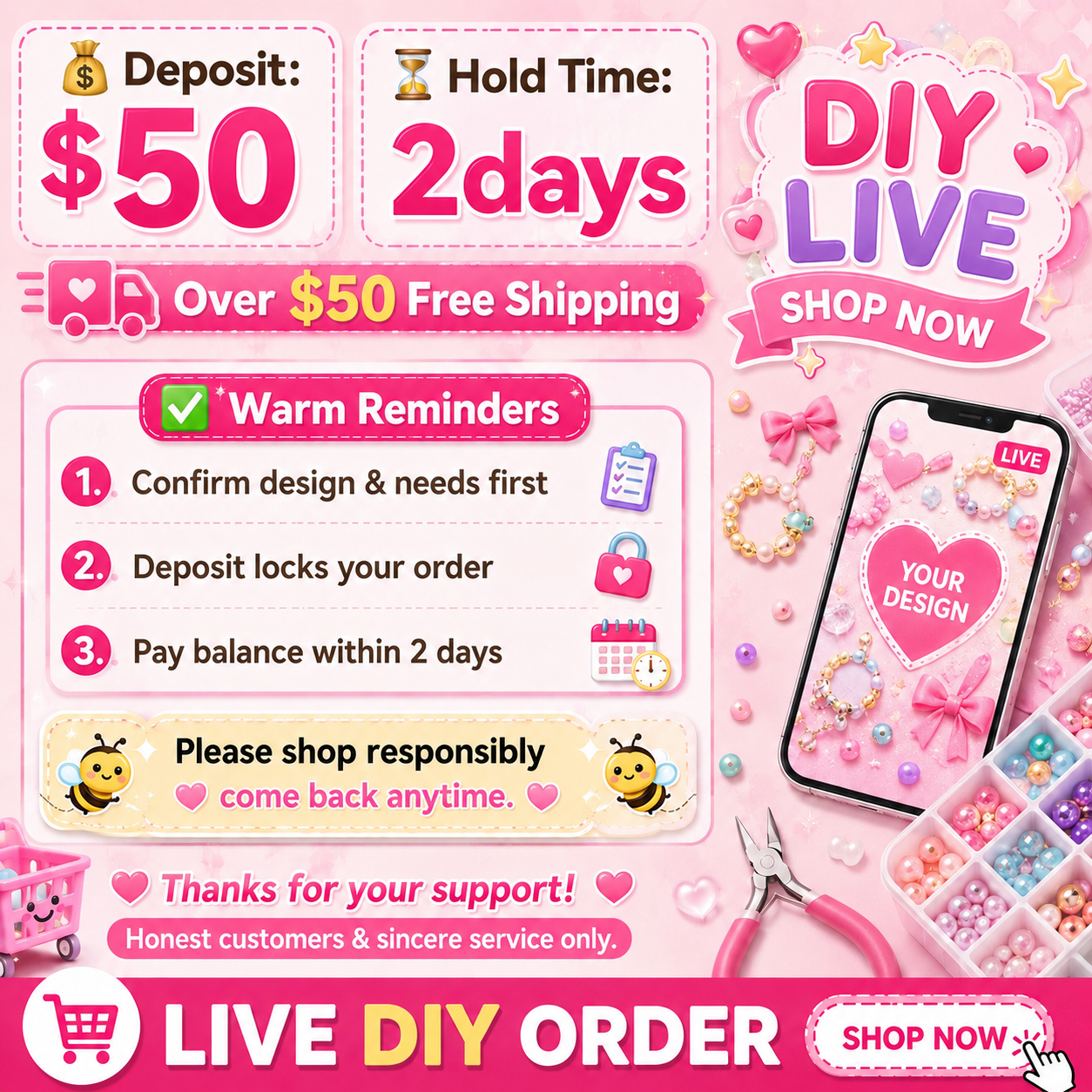 Amber LIVE Deposit Link/Open basket